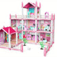 4-Story DIY Dollhouse Playset with Furniture & Figures – Pretend-Play House for Girls (11 Rooms, 4 Dolls)