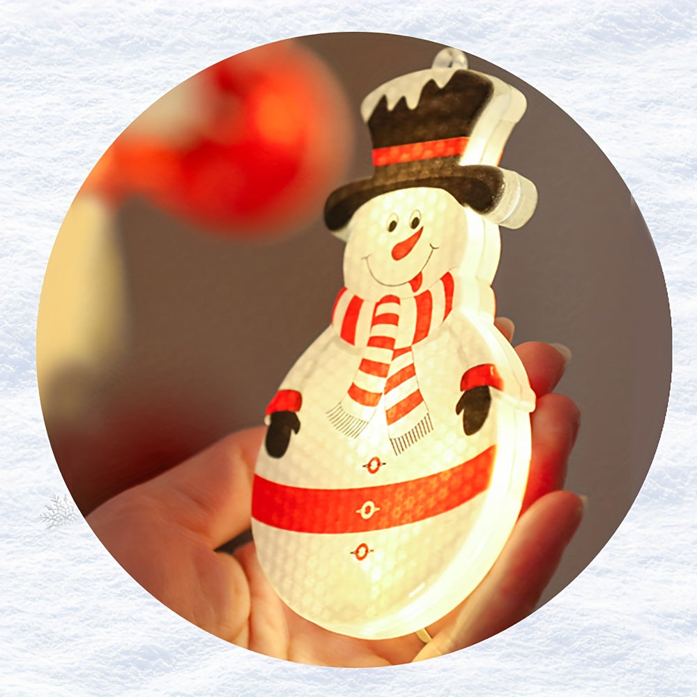 10pcs Christmas Hanging LED Ornament String Lights – 8 Modes